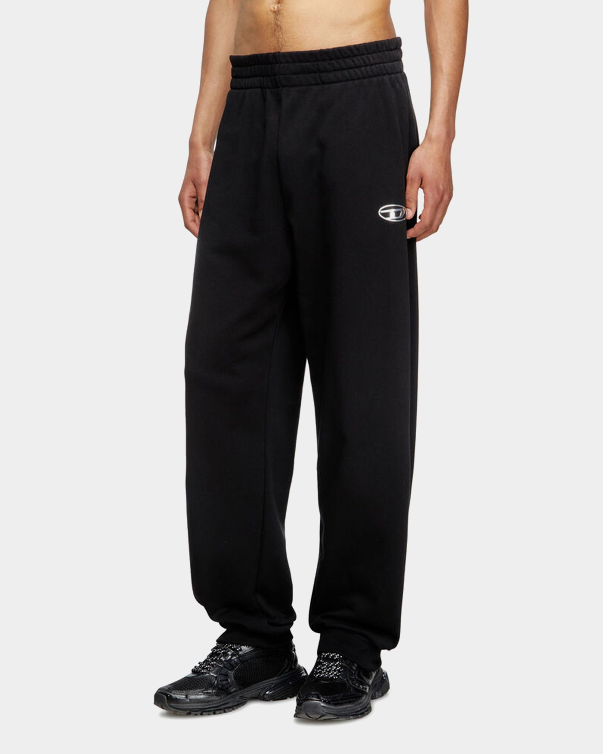 DIESEL D Logo寬版棉褲