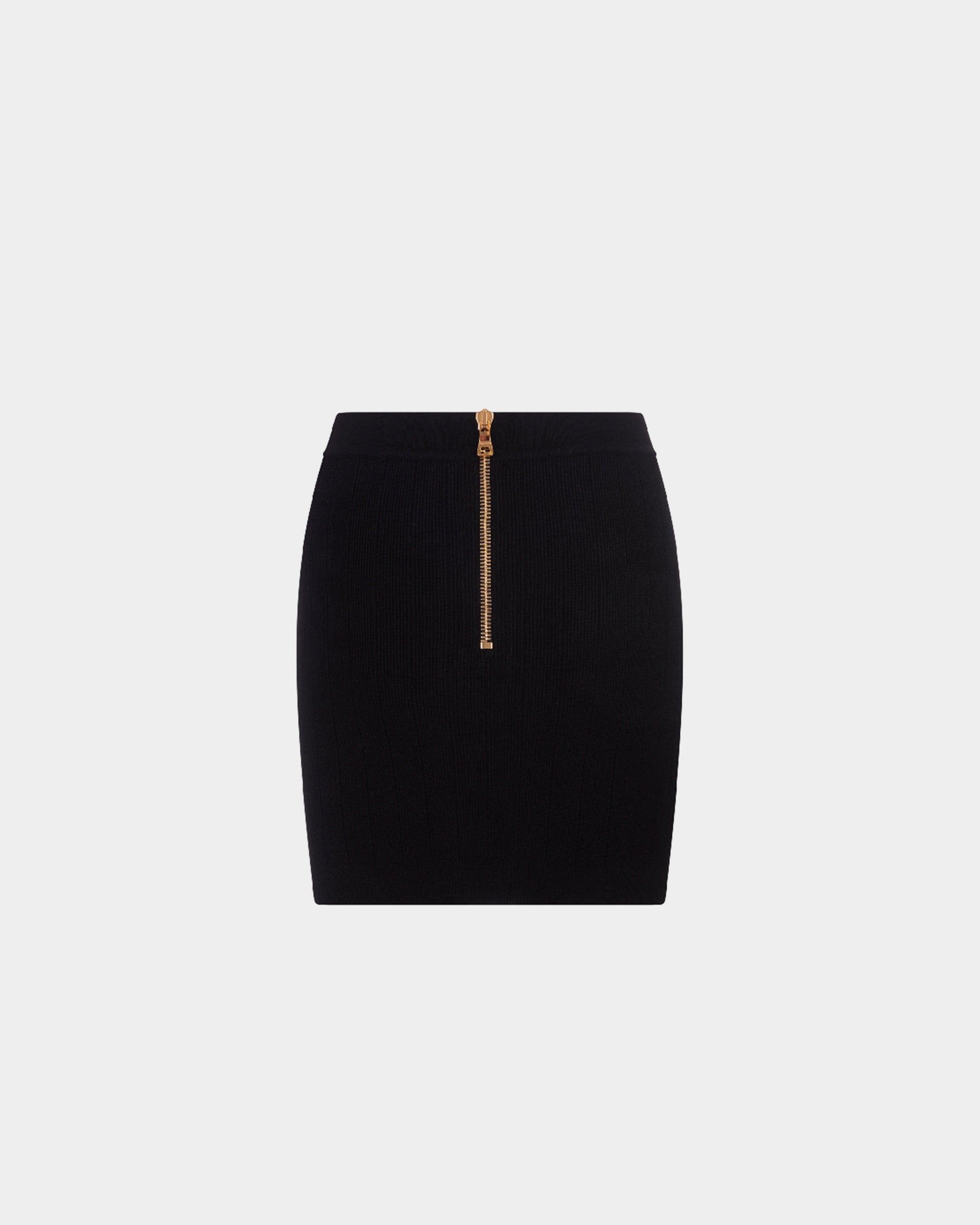 BALMAIN HW 鈕扣針織短裙