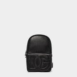 DOLCE&GABBANA 壓紋牛皮斜跨包