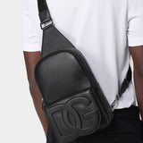 DOLCE&GABBANA 壓紋牛皮斜跨包