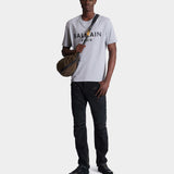 黑色水洗騎士剪裁丹寧長褲