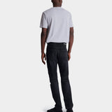 黑色水洗騎士剪裁丹寧長褲