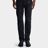 黑色水洗騎士剪裁丹寧長褲