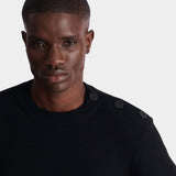 排釦設計環保喀什米爾針織毛衣