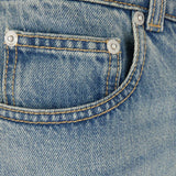 ALEXANDER MCQUEEN 紅格反折牛仔褲