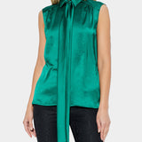 綁帶緞面絲背心