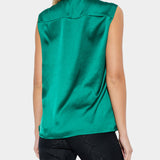 綁帶緞面絲背心