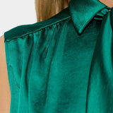 綁帶緞面絲背心