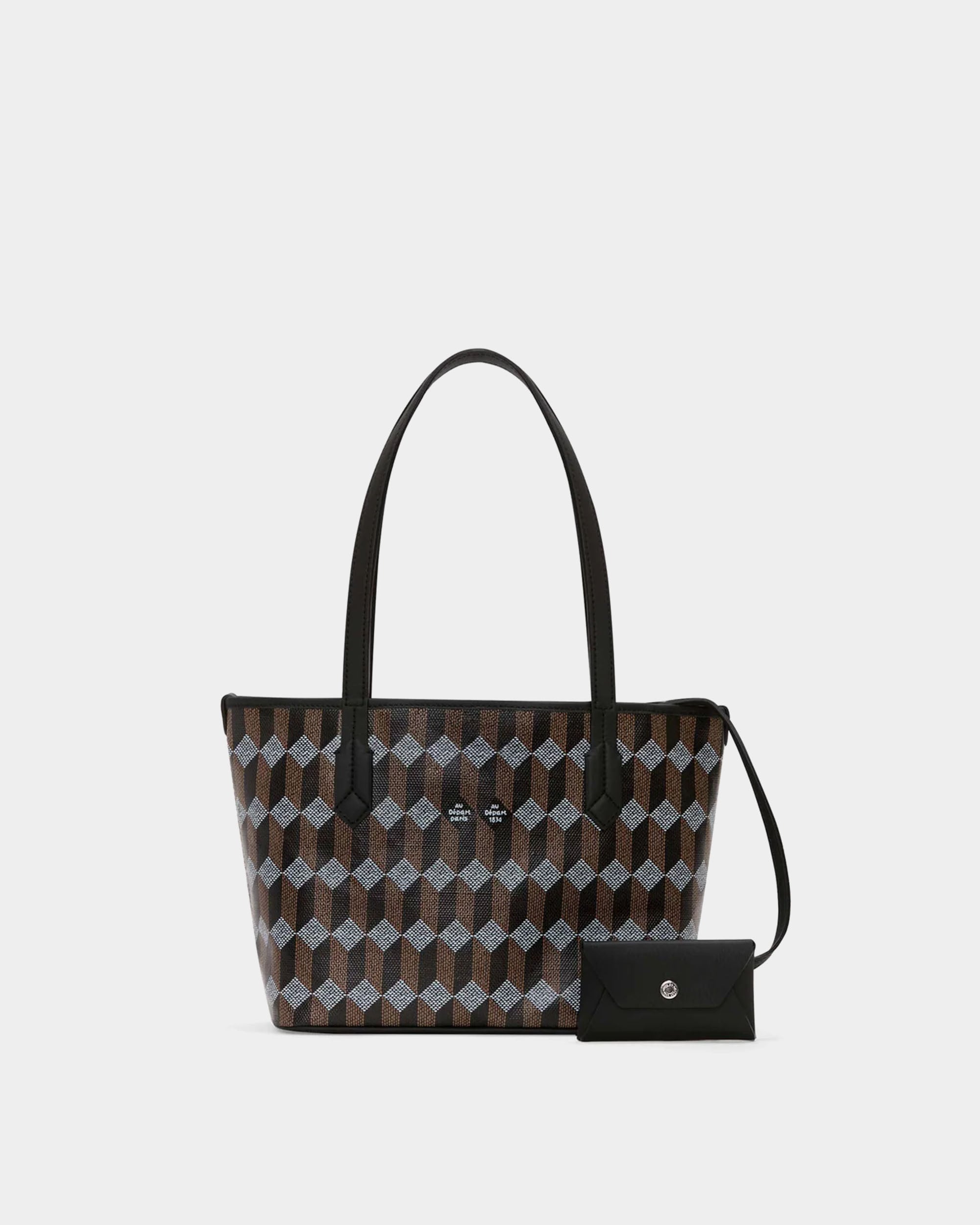 AU DÉPART TOTE NO.28 中型幾何圖紋手提包