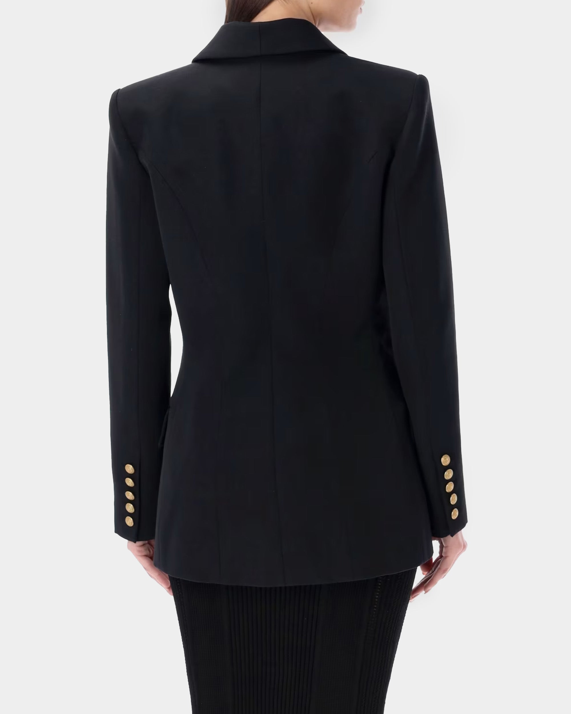 BALMAIN 6釦披肩領雙排扣西外