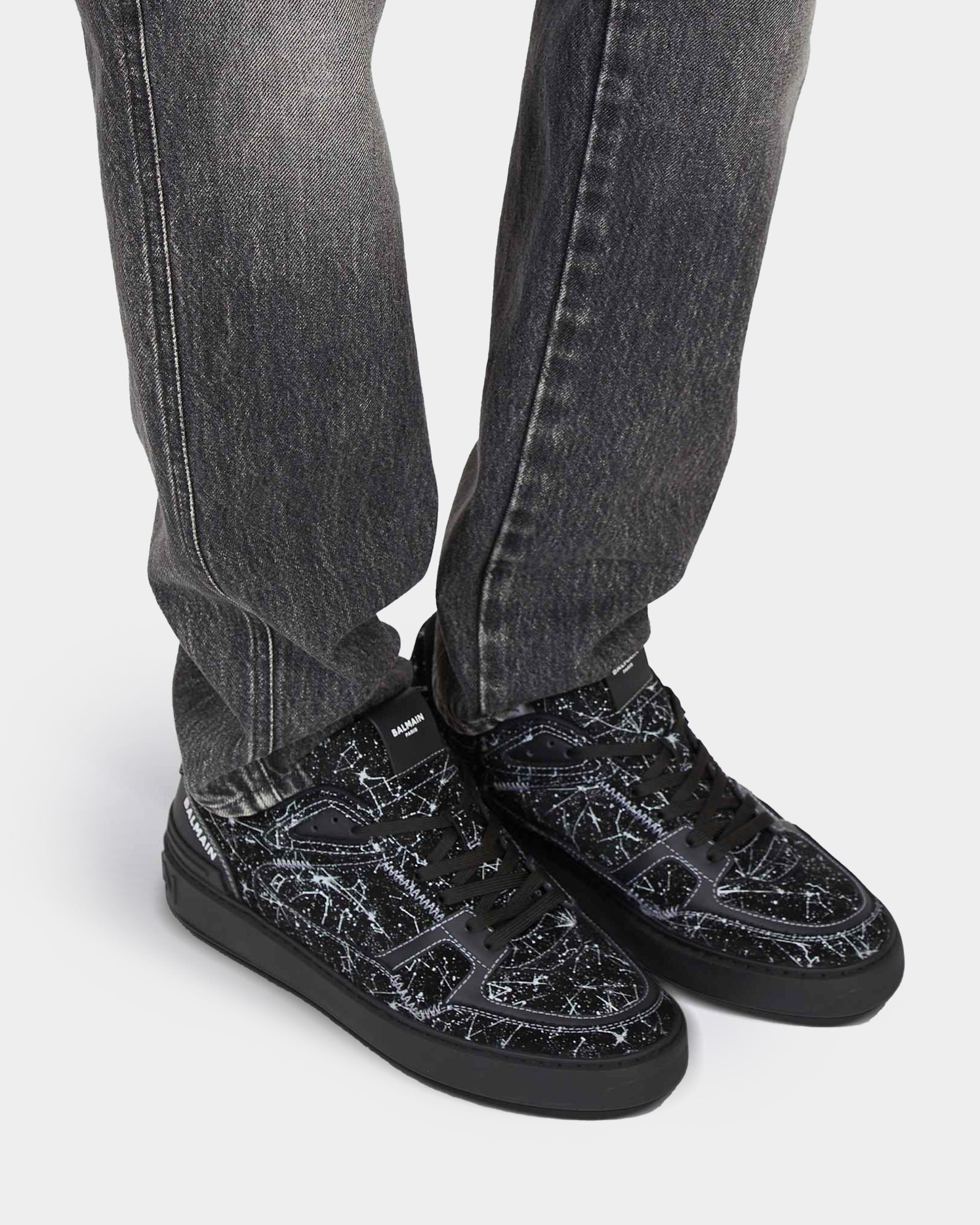 BALMAIN B‑Court 銀河印花運動鞋