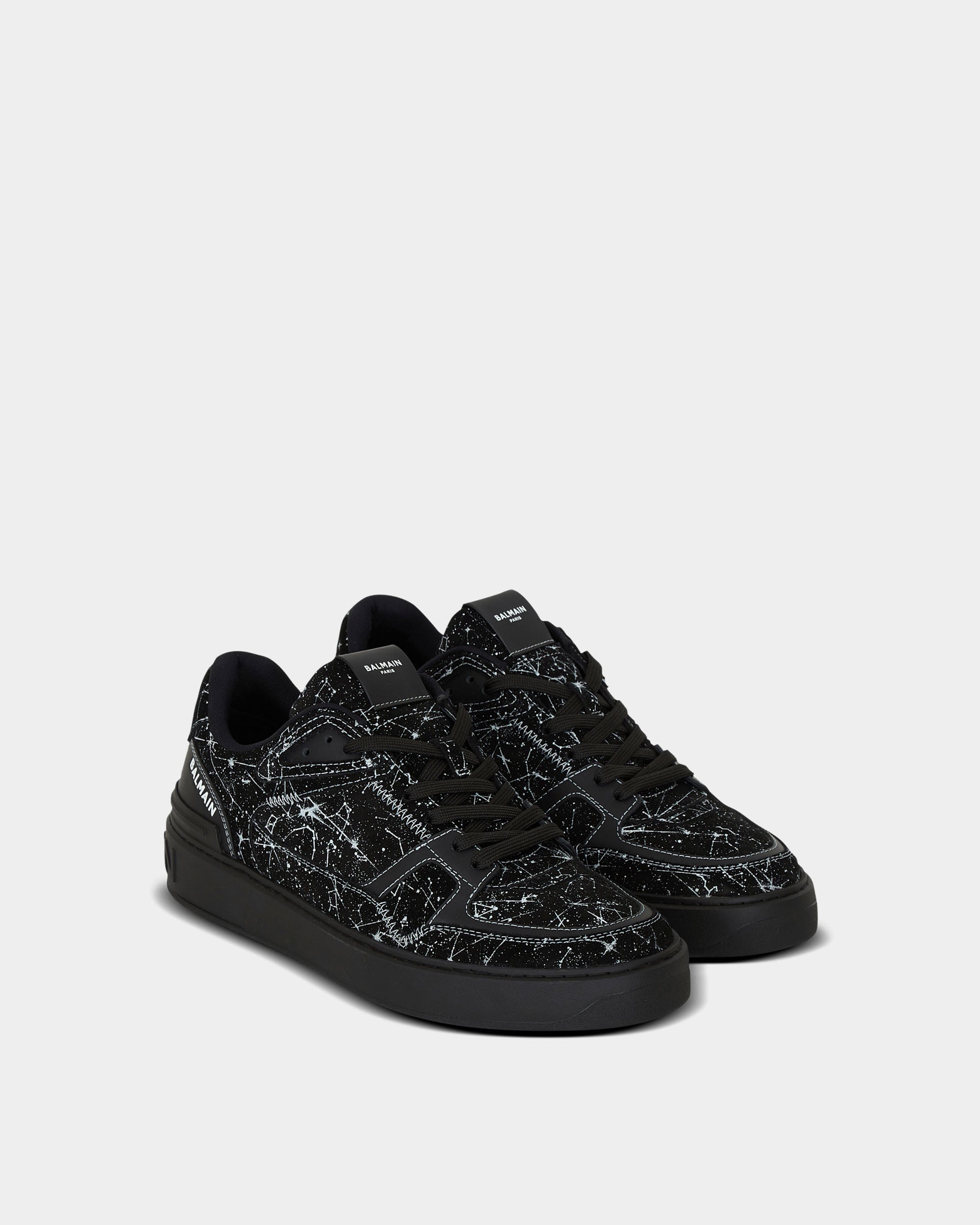 BALMAIN B‑Court 銀河印花運動鞋