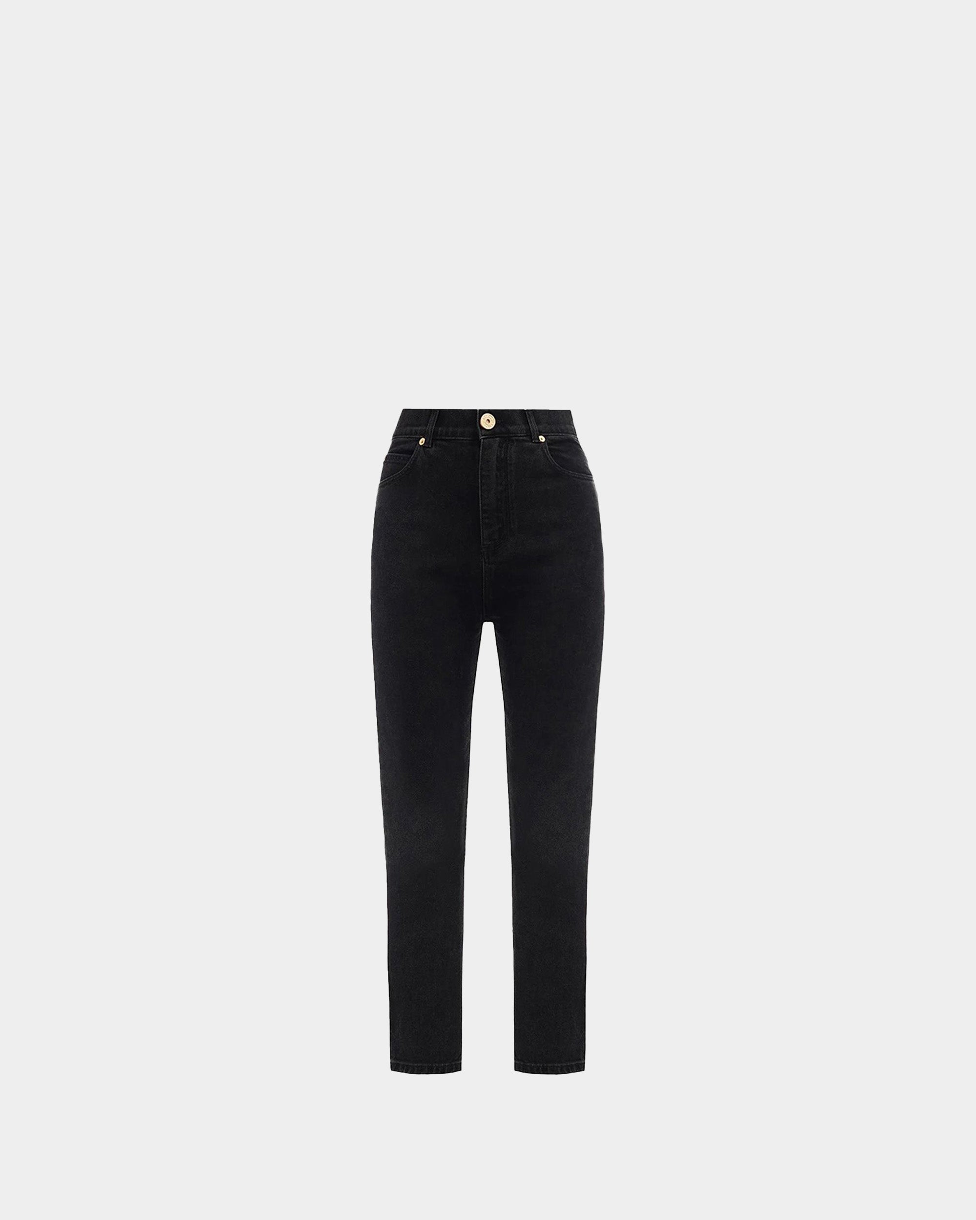 BALMAIN 高腰黑色緊身牛仔褲