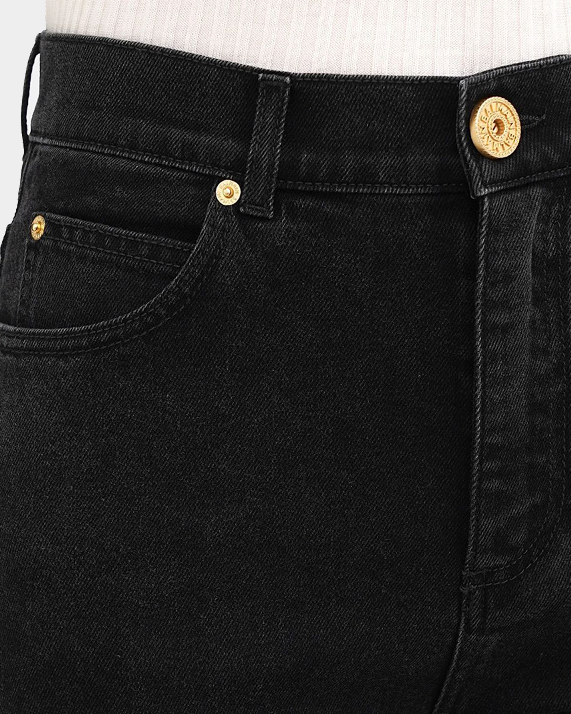 BALMAIN 高腰黑色緊身牛仔褲