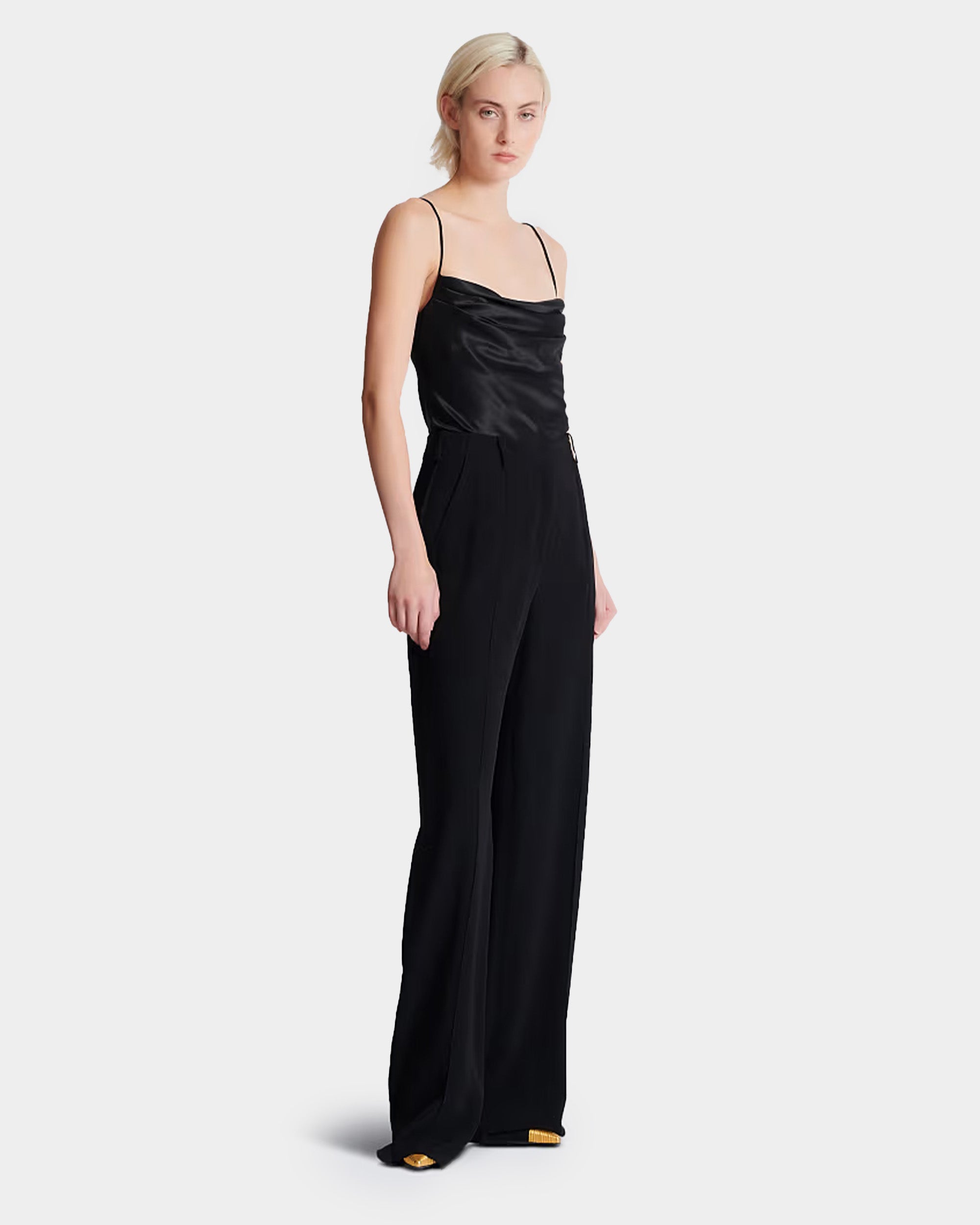 BALMAIN 絲紗直筒西裝長褲