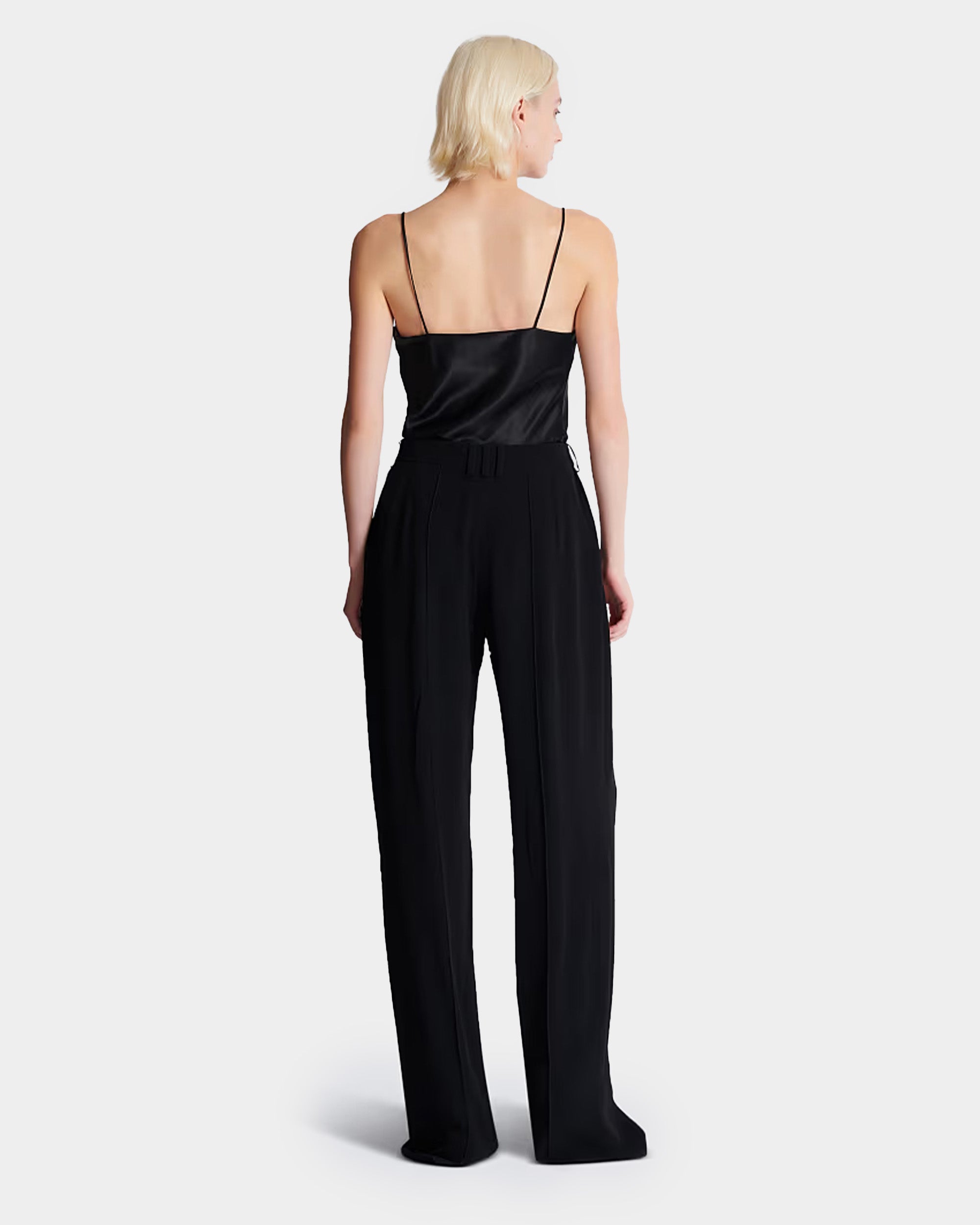 BALMAIN 絲紗直筒西裝長褲