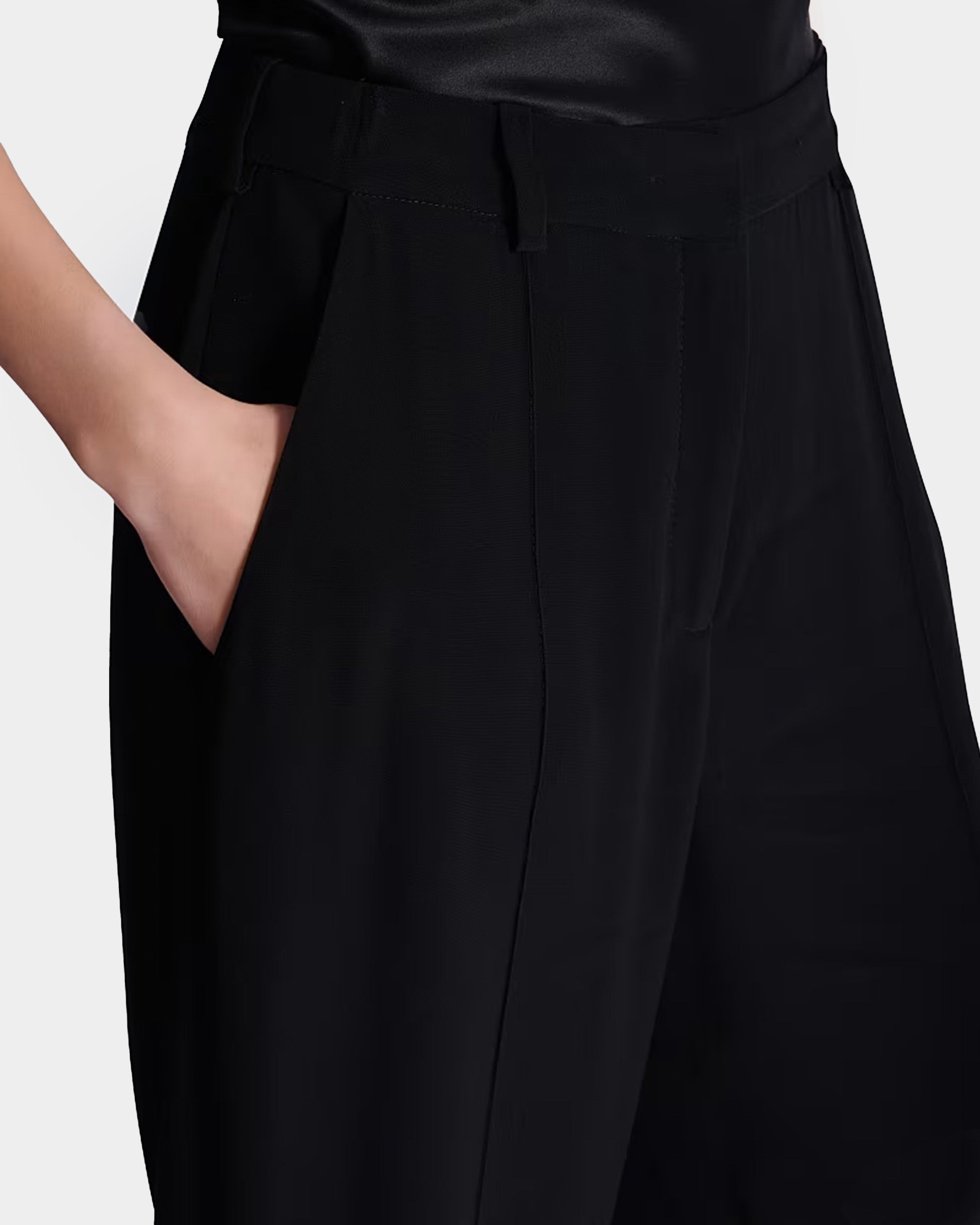 BALMAIN 絲紗直筒西裝長褲