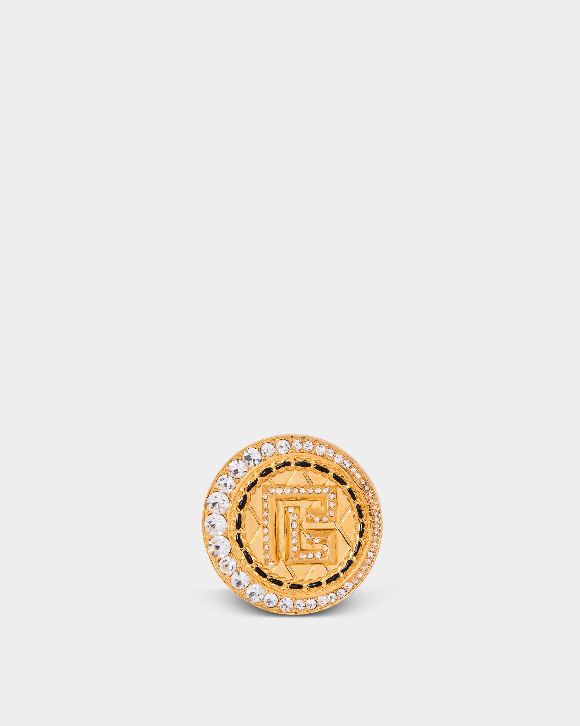 BALMAIN PB 黃銅水鑽胸針