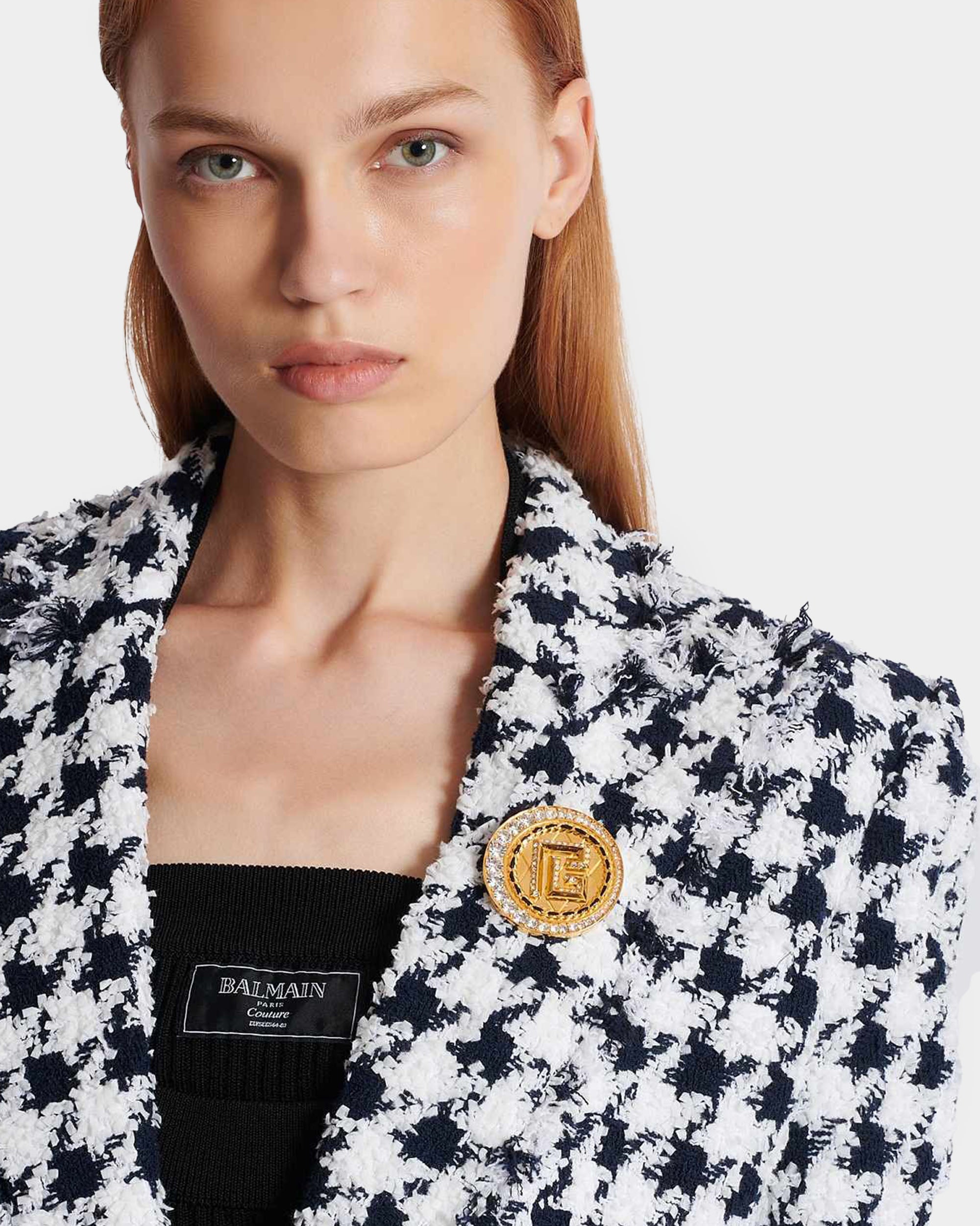 BALMAIN PB 黃銅水鑽胸針