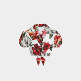 DOLCE&GABBANA  熱帶花卉短版襯衫
