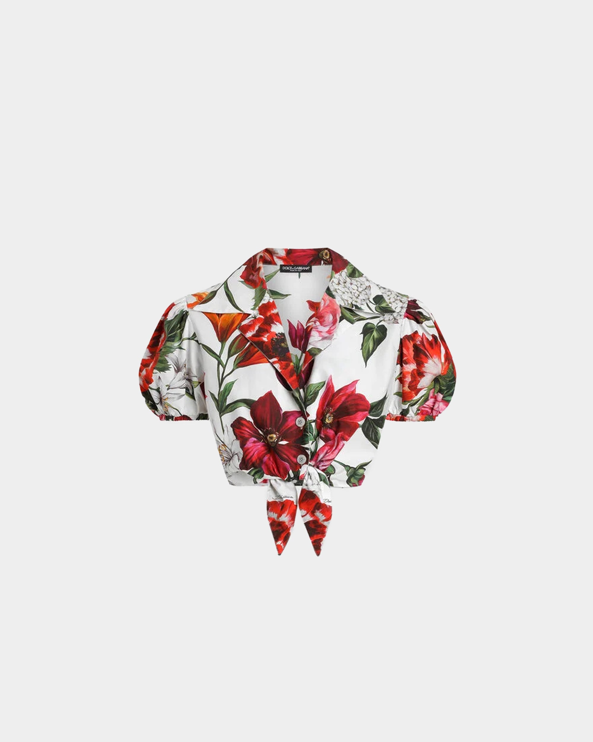 DOLCE&GABBANA  熱帶花卉短版襯衫