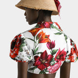 DOLCE&GABBANA  熱帶花卉短版襯衫