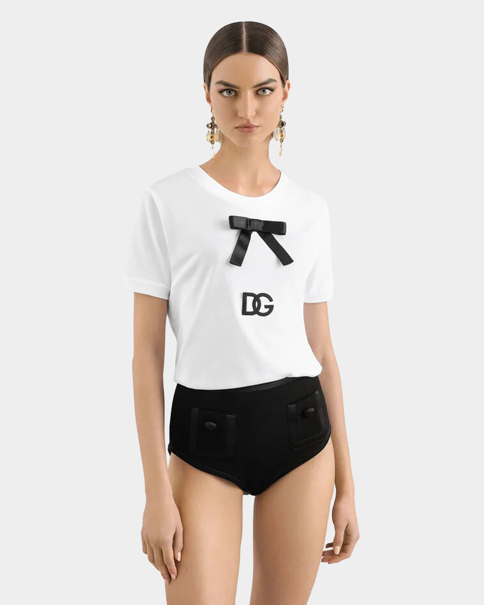 DOLCE&GABBANA  蝴蝶結 LOGO T-shirt