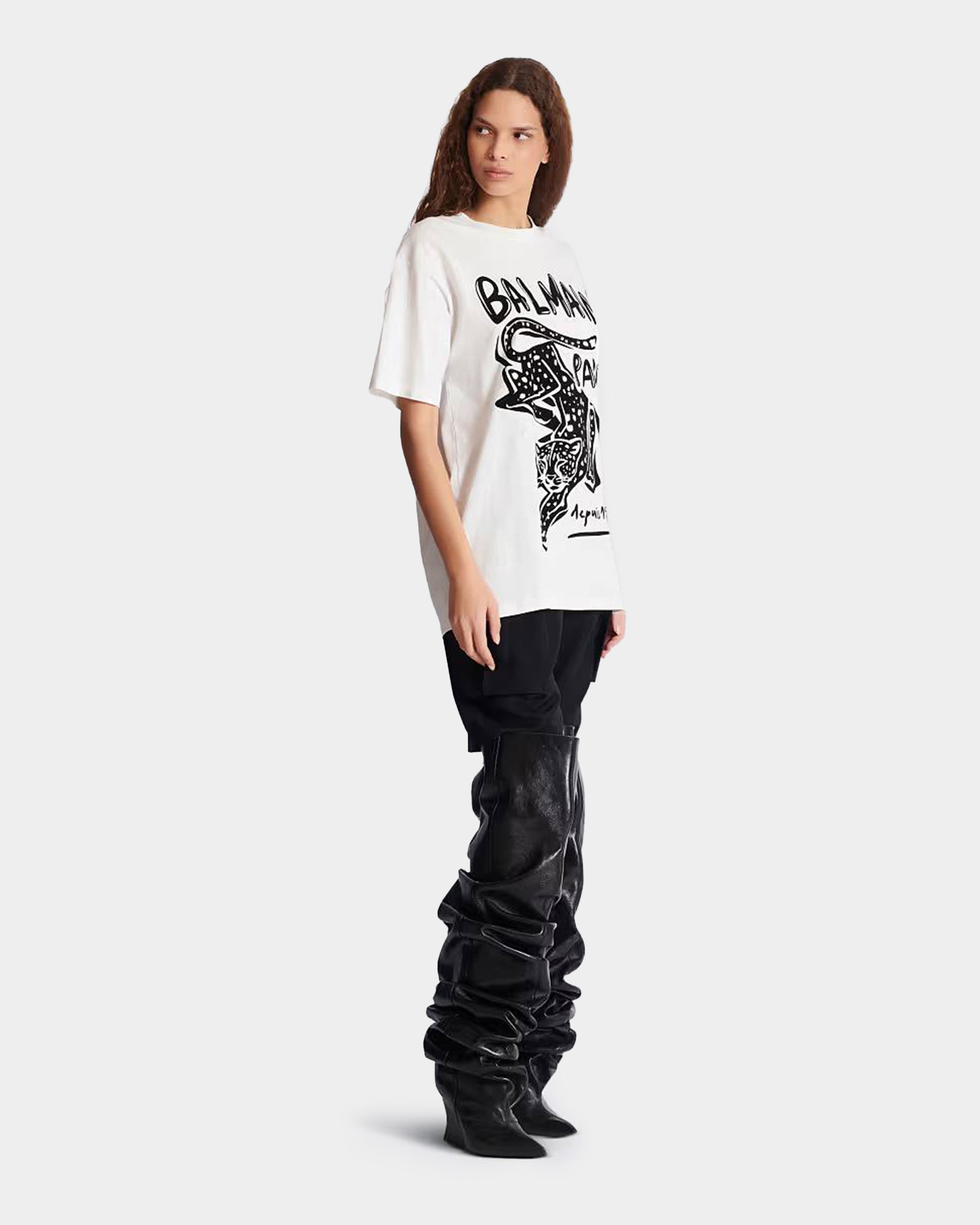 豹紋印花 Logo T-Shirt
