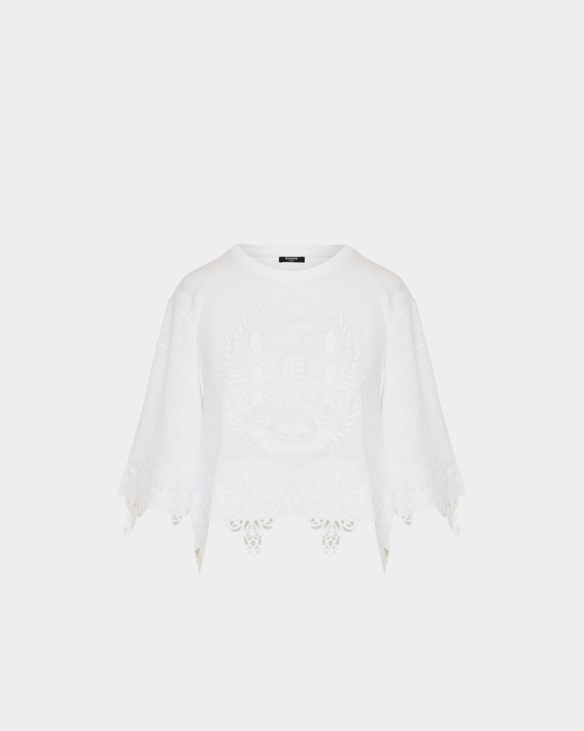 BALMAIN 徽章刺繡短版上衣