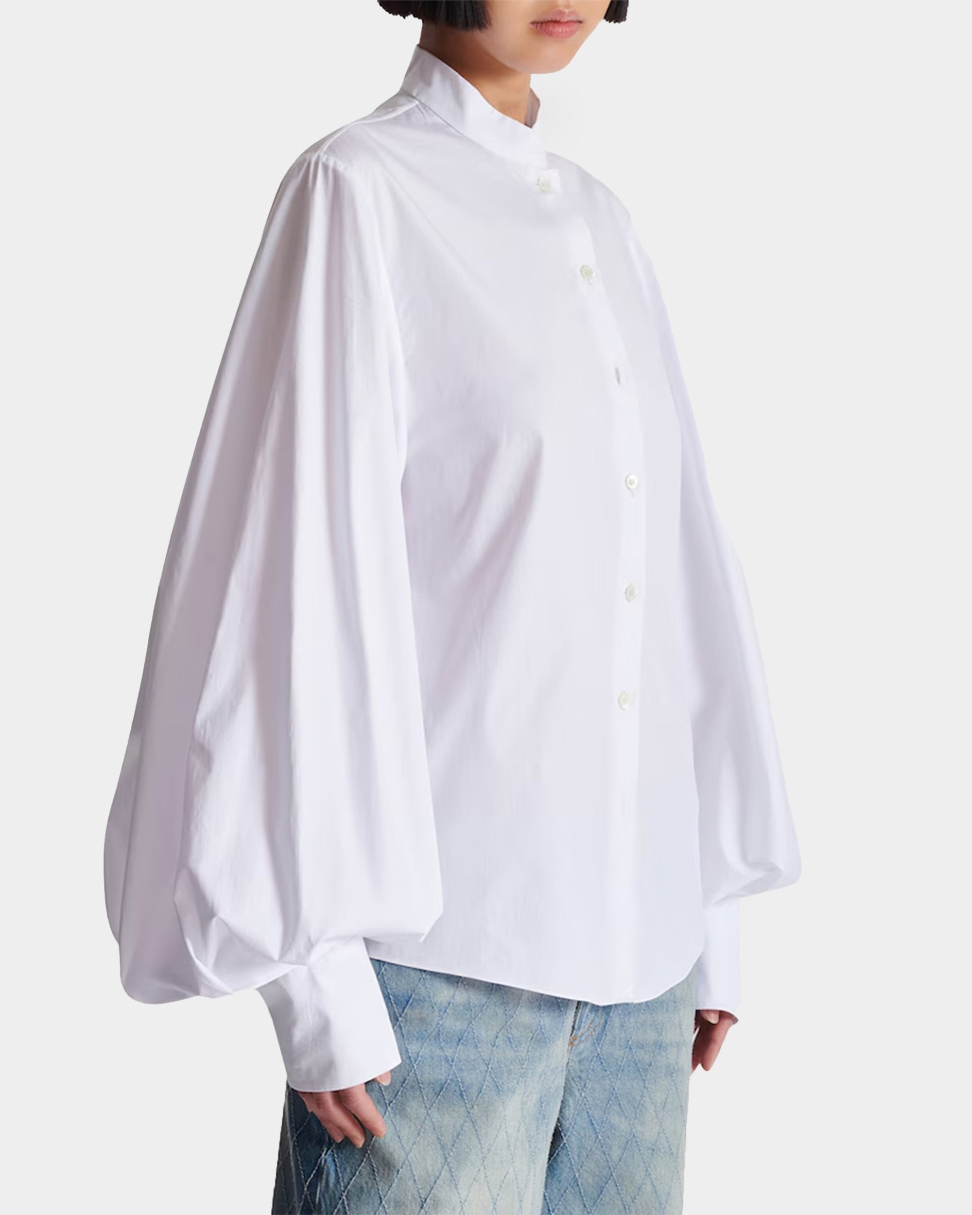 BALMAIN 棉質澎袖襯衫