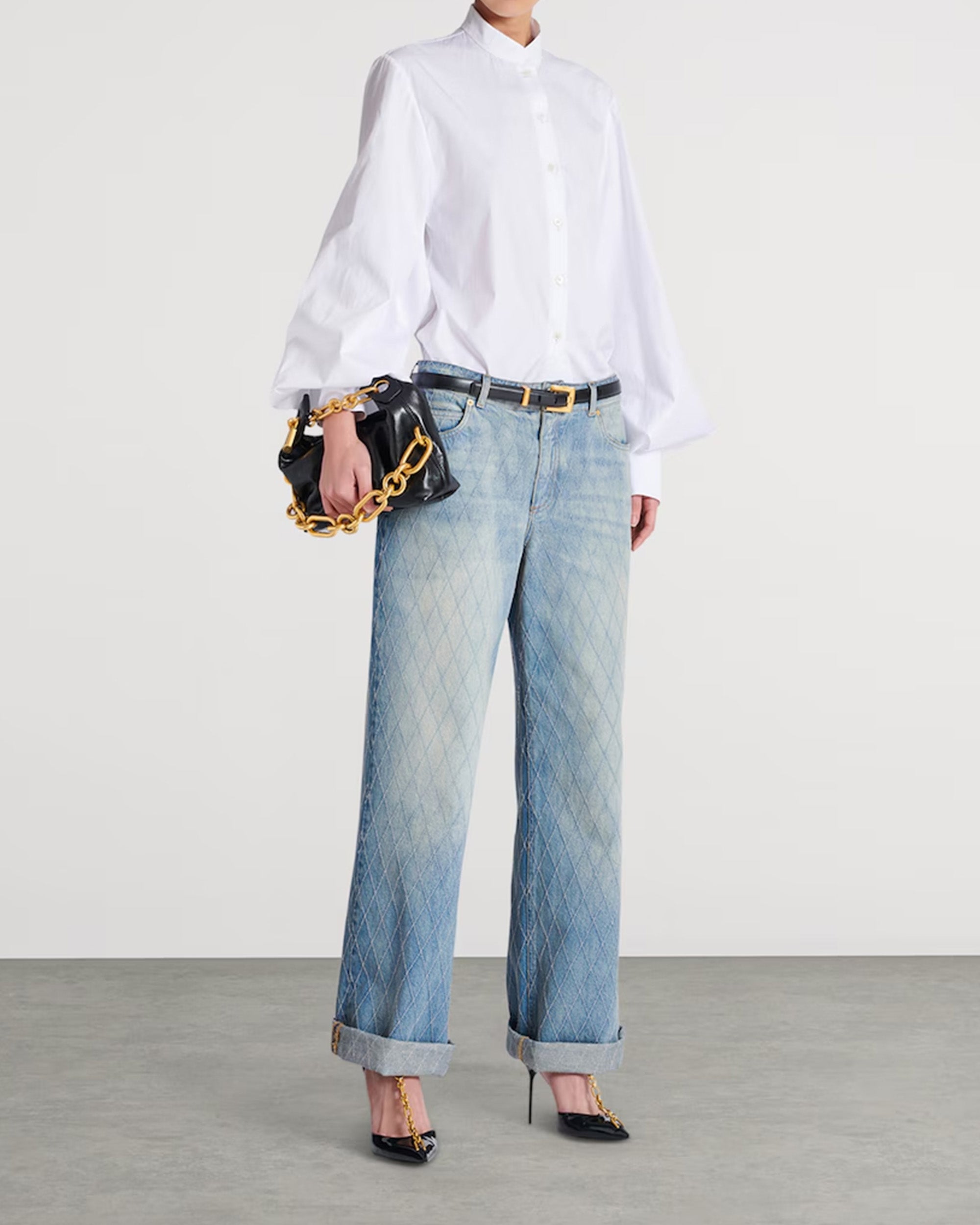 BALMAIN 棉質澎袖襯衫