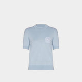 BALMAIN 徽章刺繡針織上衣