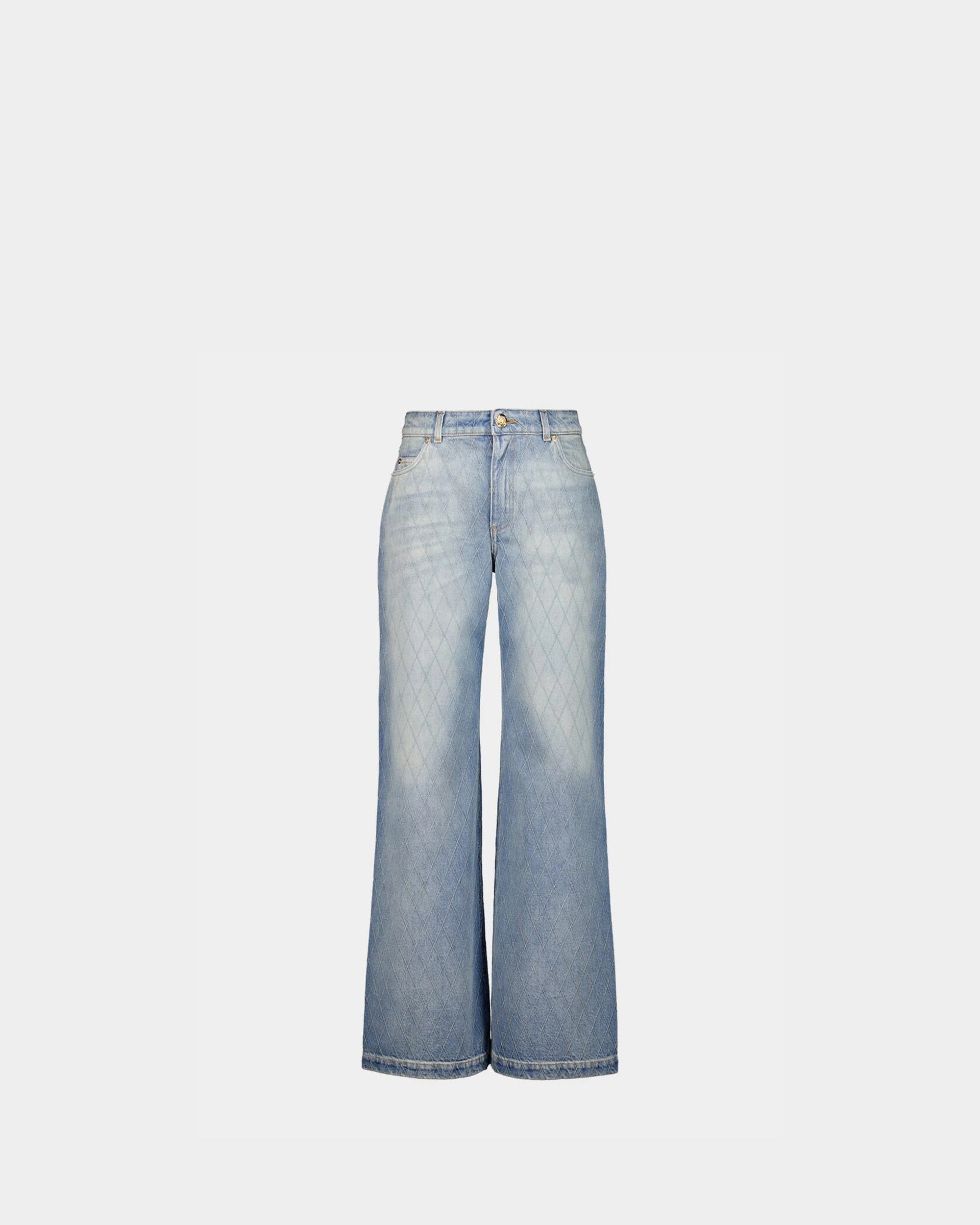 QUILTED STRAIGHT JEANS