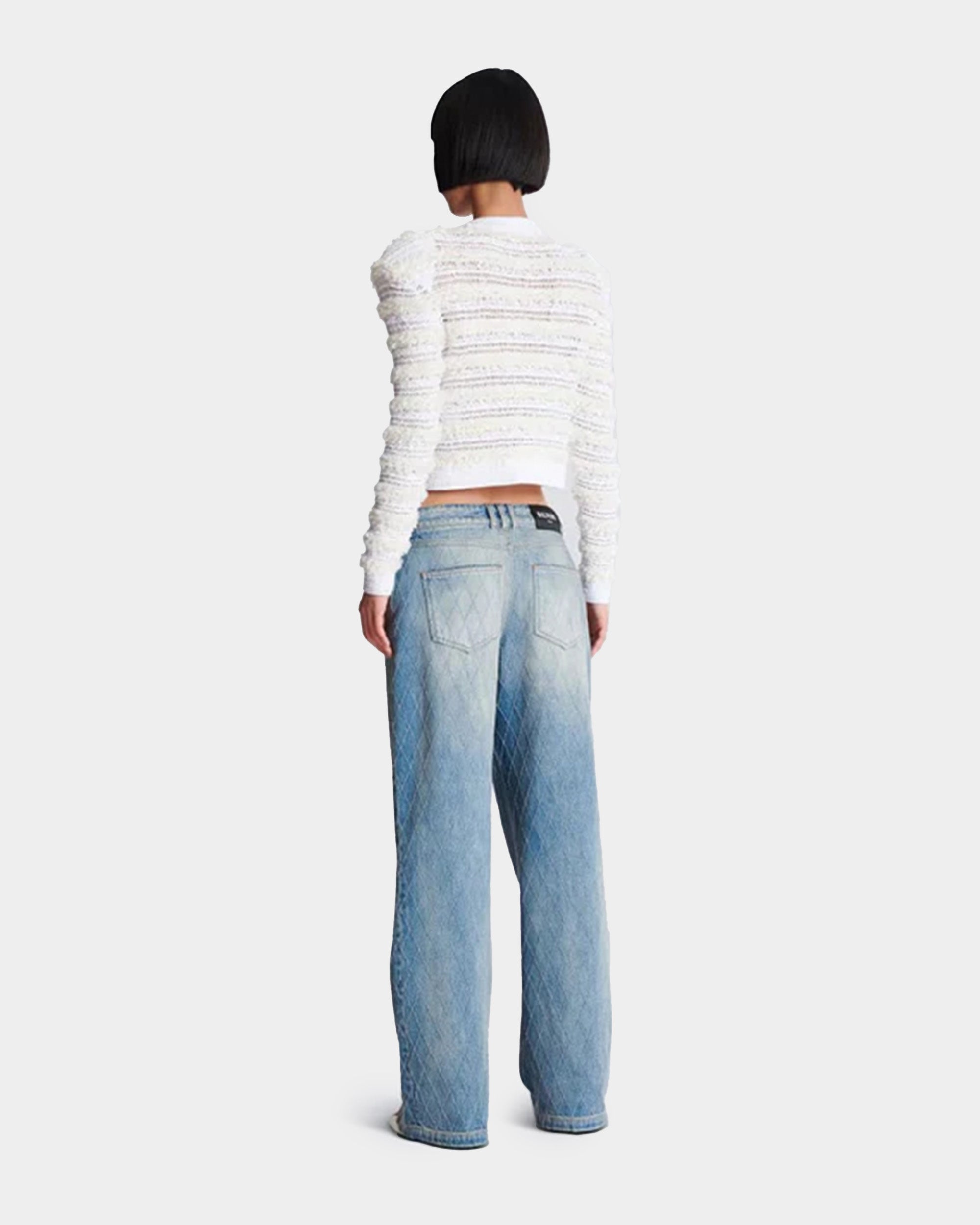 QUILTED STRAIGHT JEANS