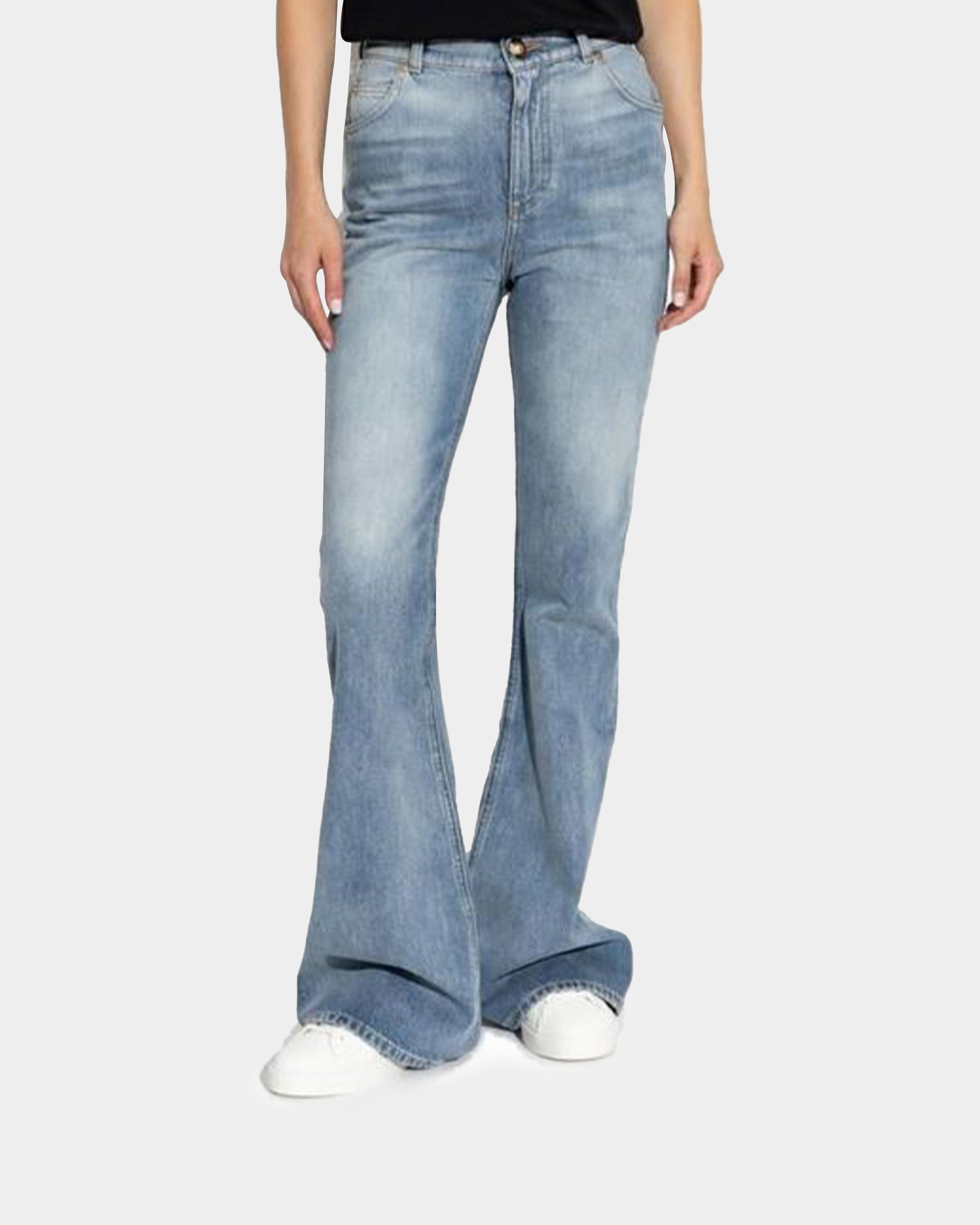 BALMAIN 淺藍色喇叭牛仔褲