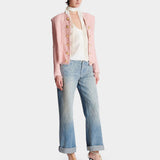 BALMAIN 亮片粗花呢金釦外套