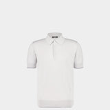 BALMAIN 棉絲針織 Polo 衫