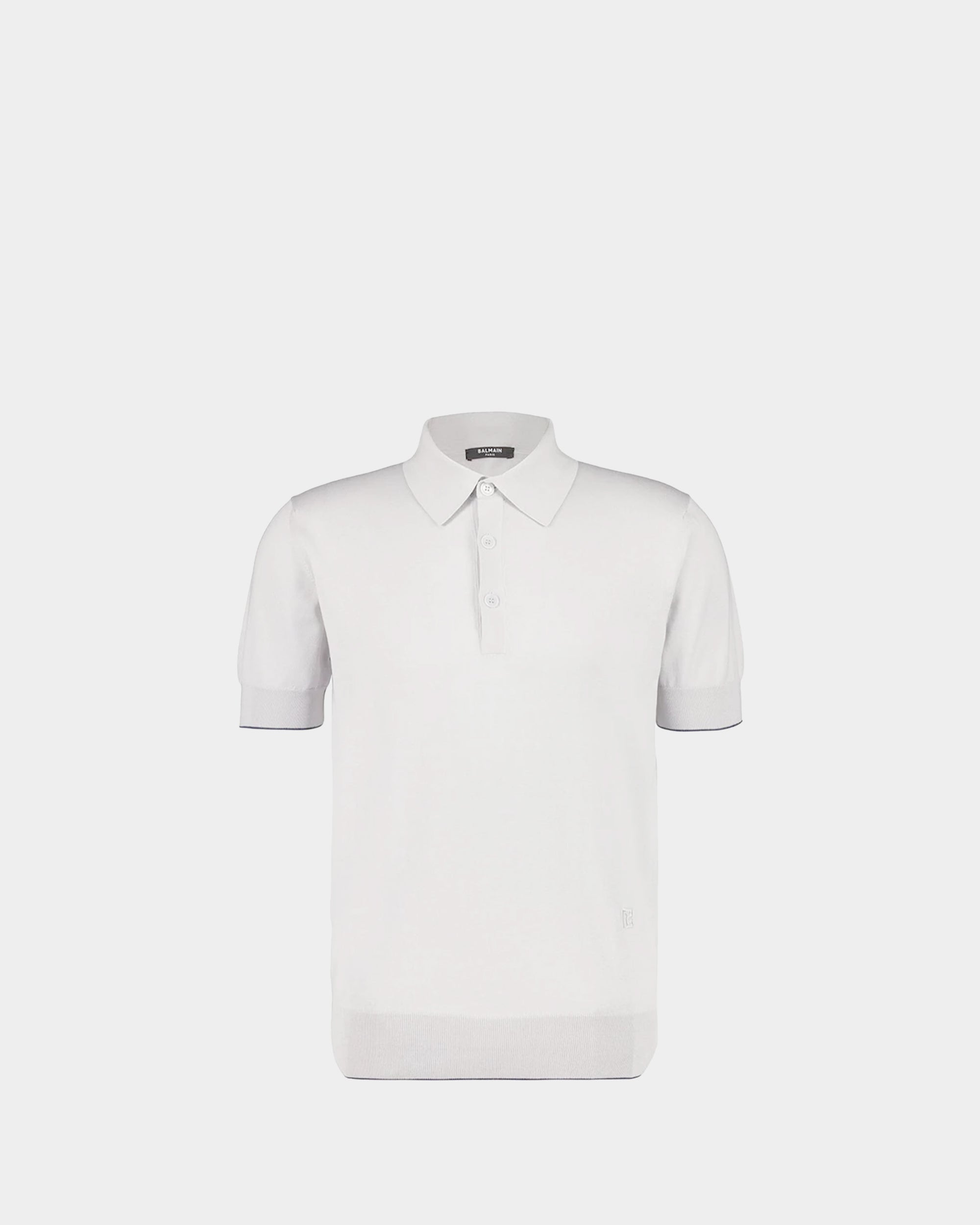 BALMAIN 棉絲針織 Polo 衫