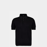 BALMAIN 棉絲針織 Polo 衫