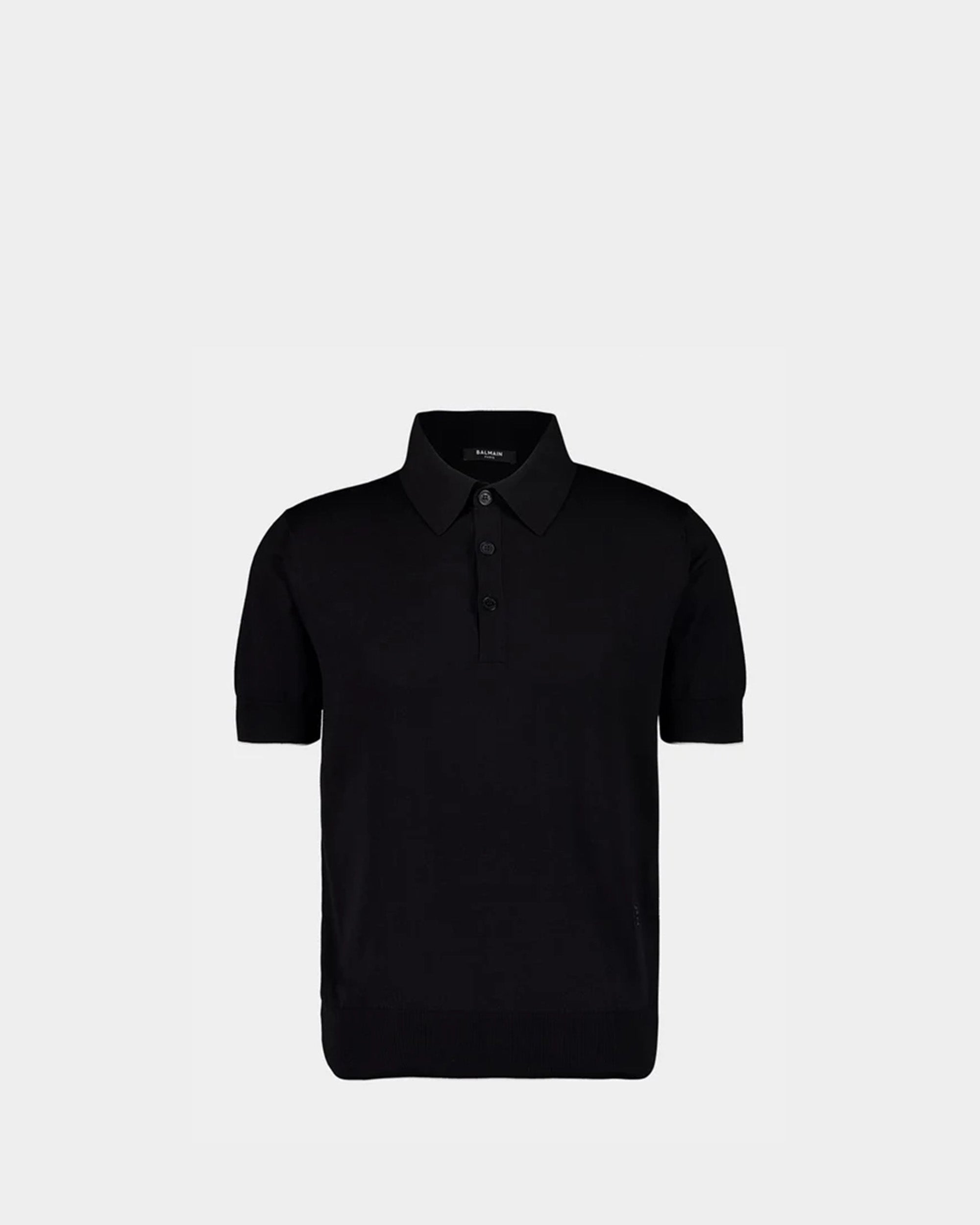 BALMAIN 棉絲針織 Polo 衫