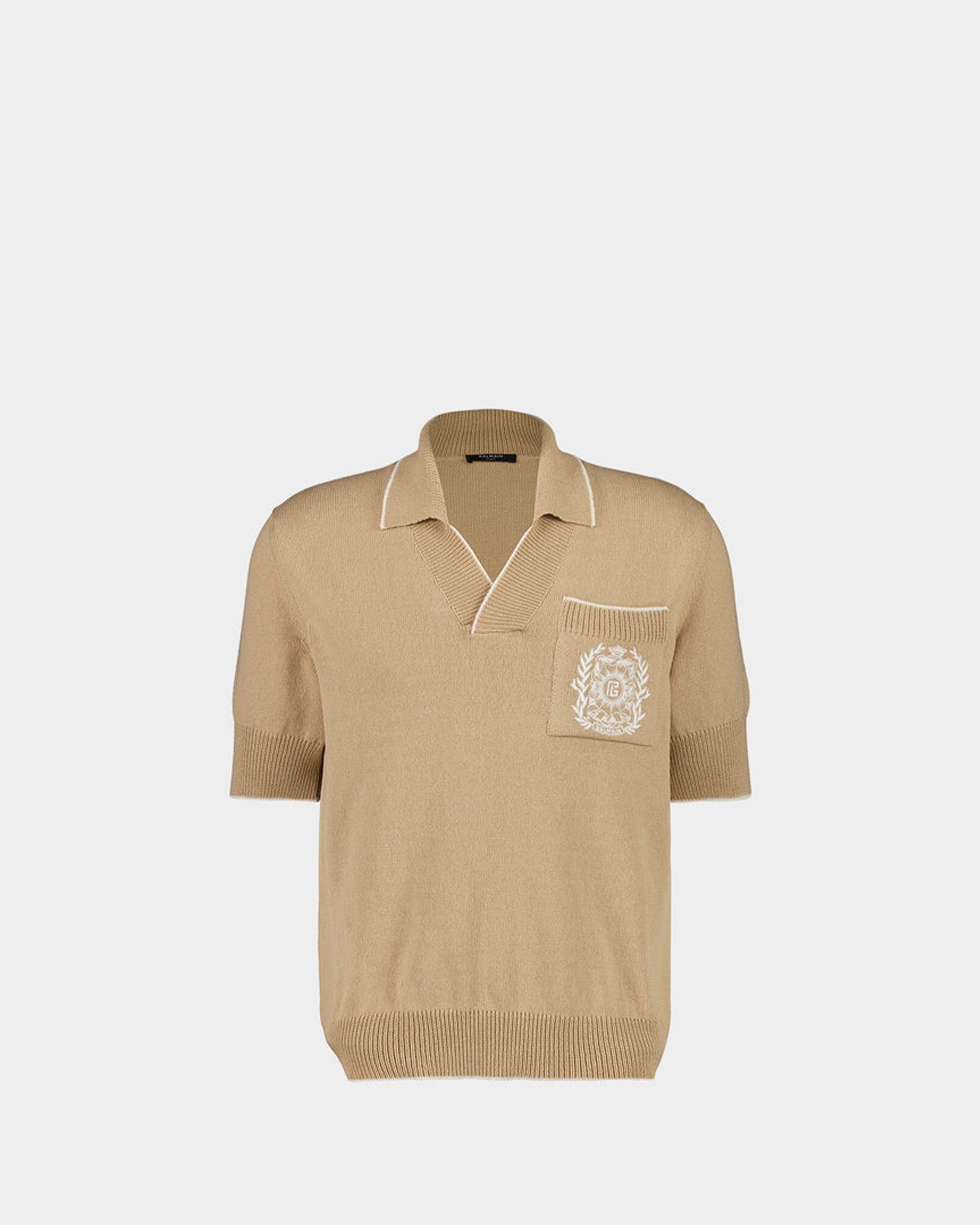 BALMAIN 刺繡針織 POLO