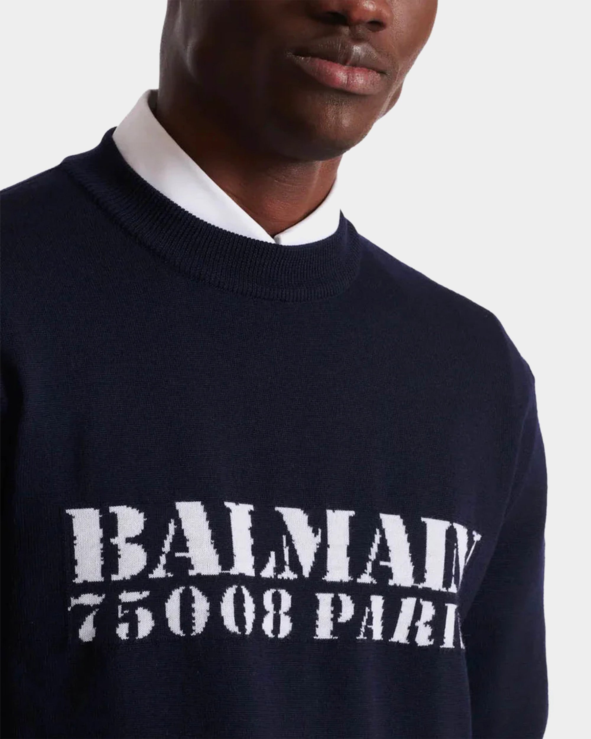 BALMAIN 黑色長袖毛衣