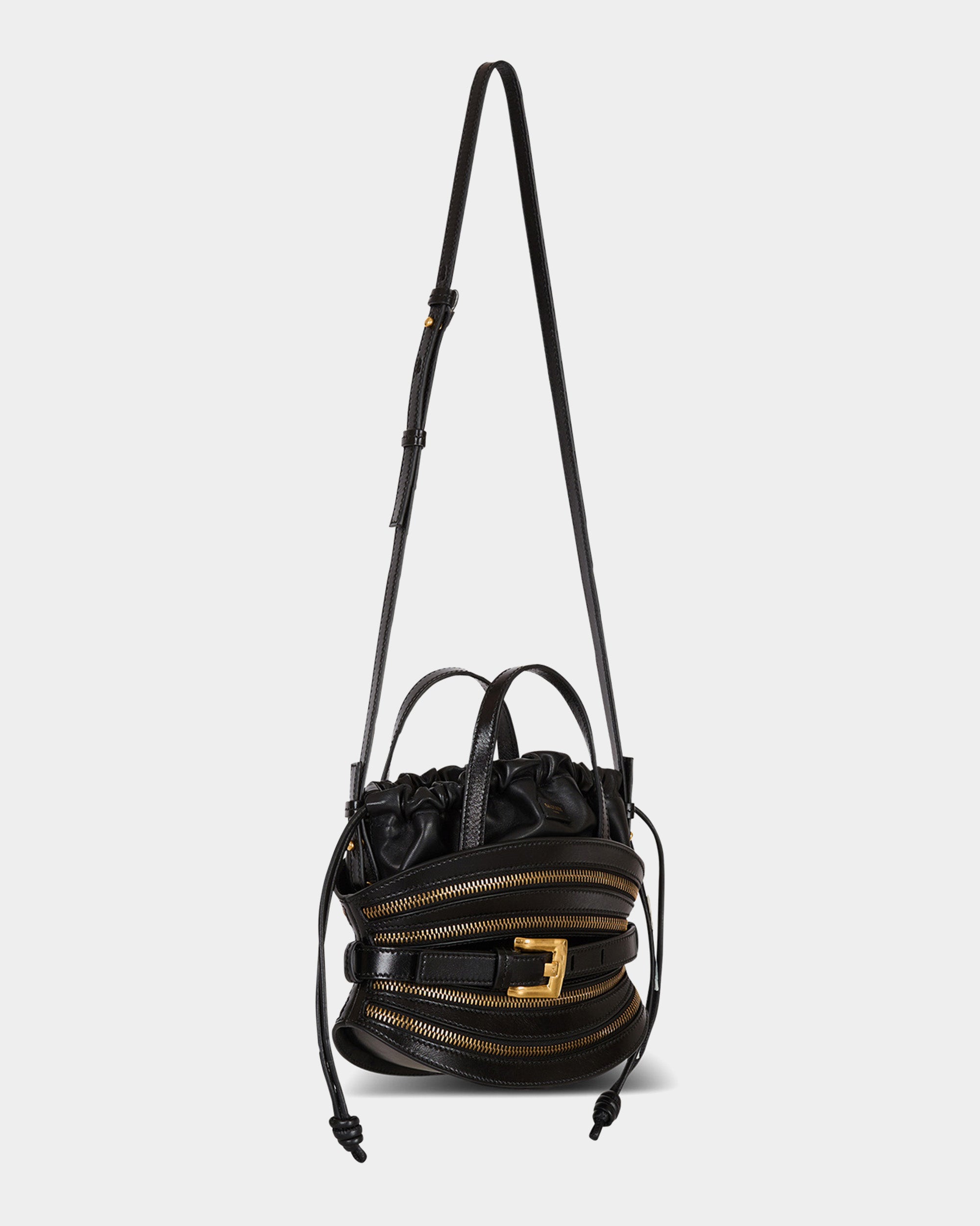 BALMAIN 迷你造型小牛皮包