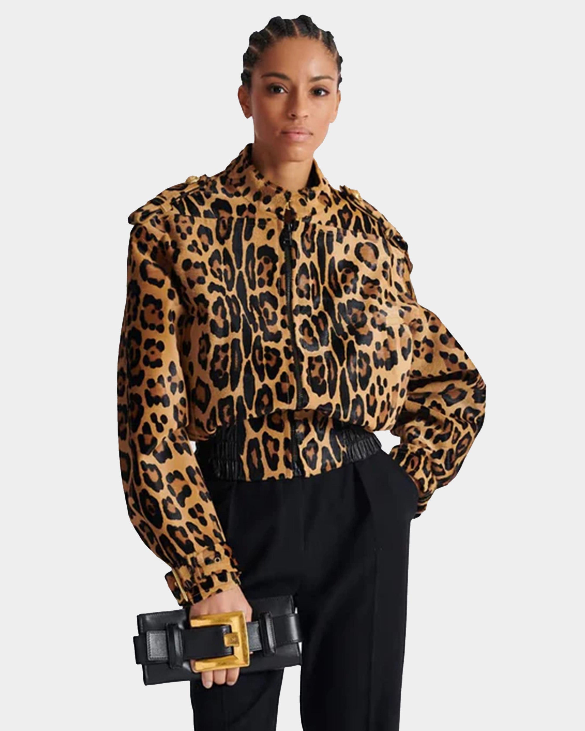 BALMAIN ANTHEM 小牛皮手拿包