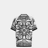 DOLCE&GABBANA Maiolica 印花短袖襯衫