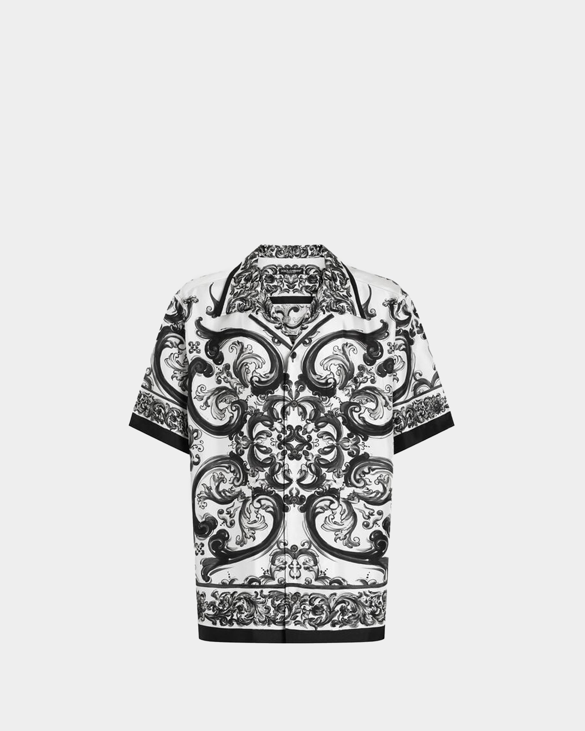DOLCE&GABBANA Maiolica 印花短袖襯衫