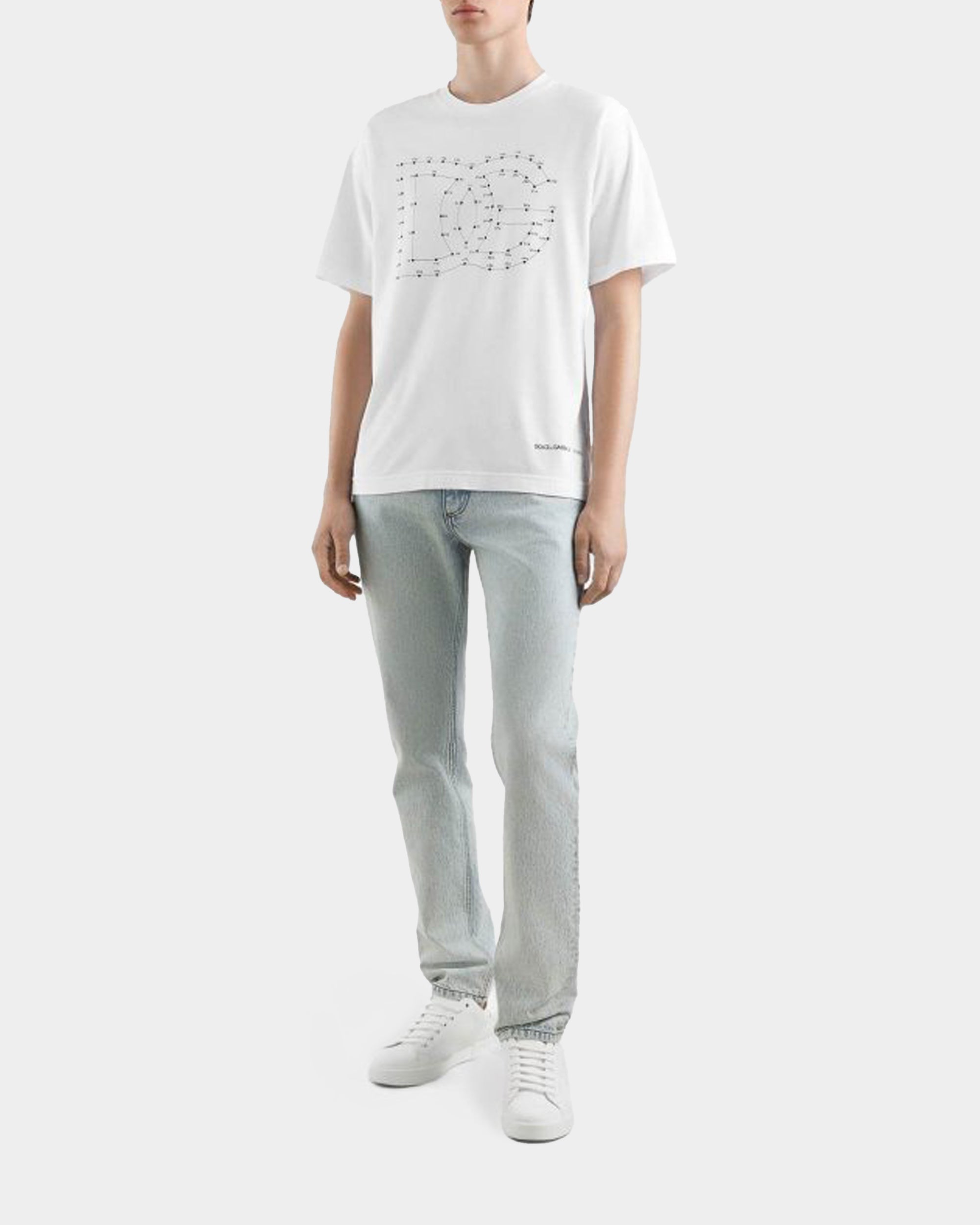 DOLCE&GABBANA  數字連線 LOGO T-shirt