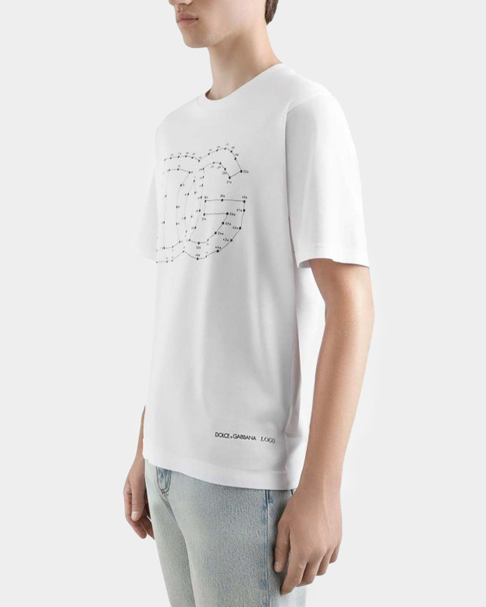 DOLCE&GABBANA  數字連線 LOGO T-shirt