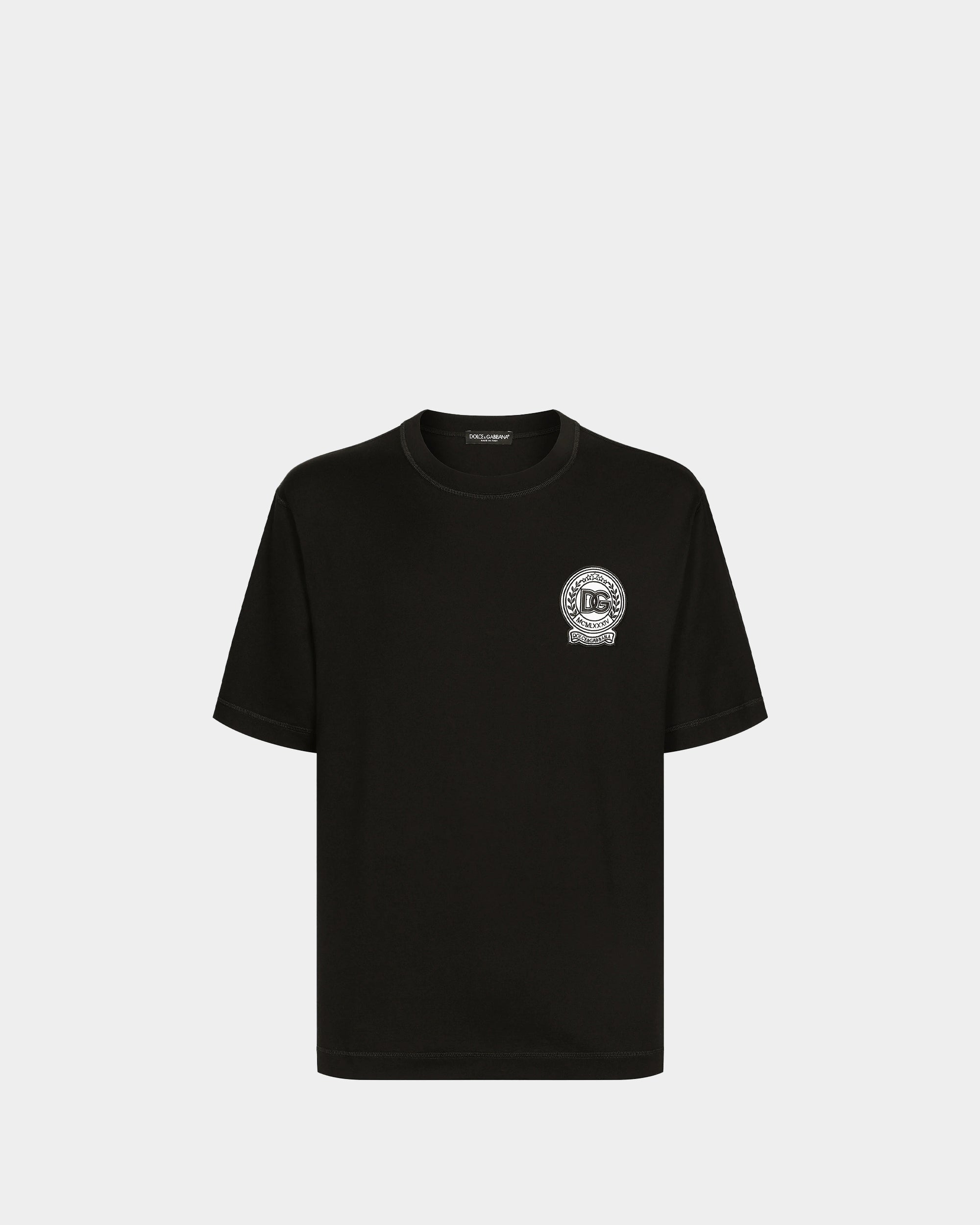 DOLCE&GABBANA  刺繡 LOGO 圖章 男款 T-shirt