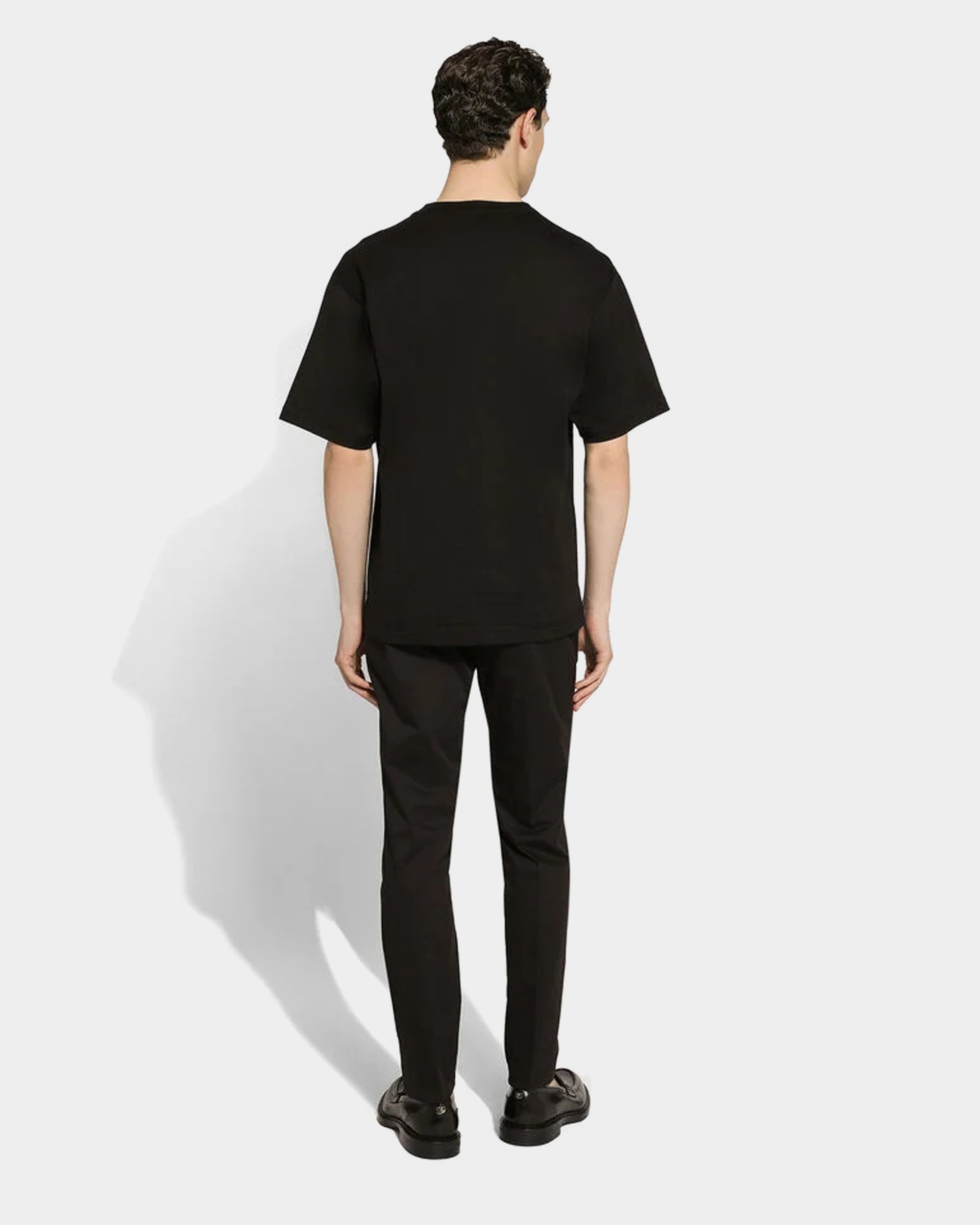 DOLCE&GABBANA  刺繡 LOGO 圖章 男款 T-shirt